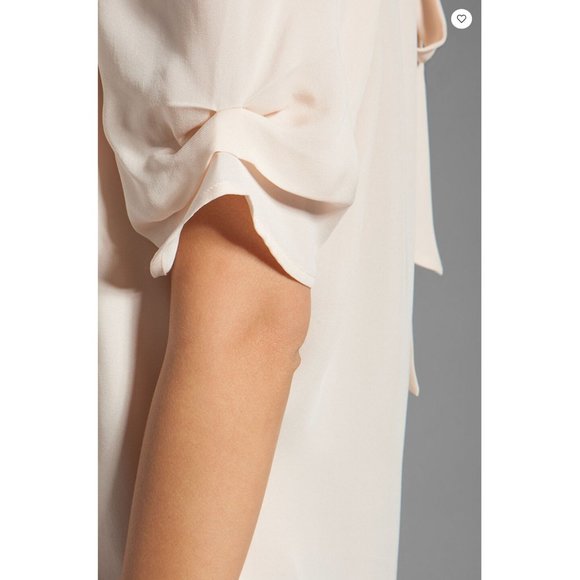 Joie Eleanor Matte Silk Tie Back Blouse, Great Condition, Cream/White, S… - Picture 4 of 9